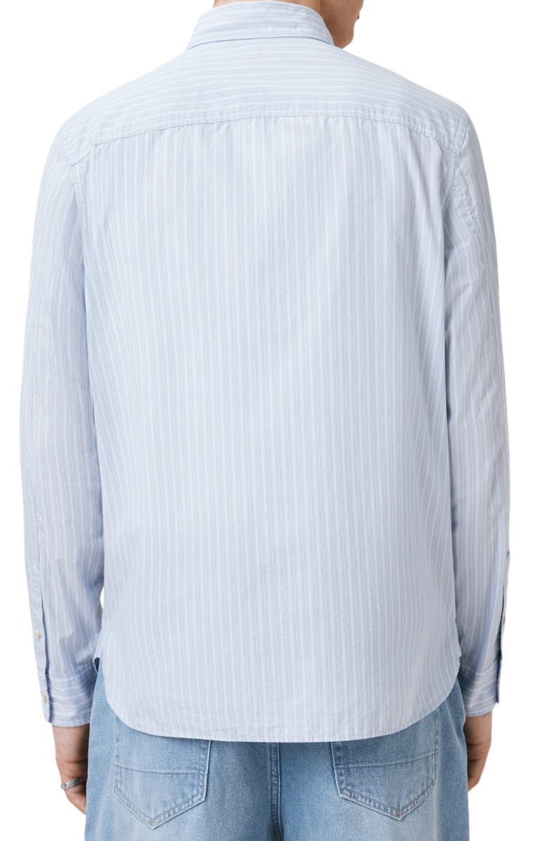 AllSaints Saint Stripe Button-Up Shirt, Alternate, color, 