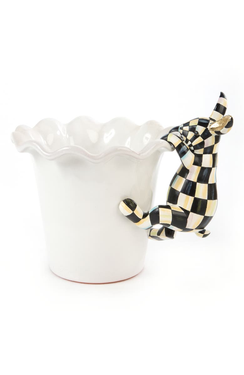 MACKENZIE CHILDS Funny Bunny Pot Climber, Alternate, color, Black