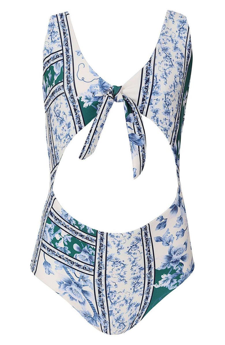 Agua Bendita Kids' Iliana Ivy Cutout Reversible One-Piece Swimsuit, Main, color, 