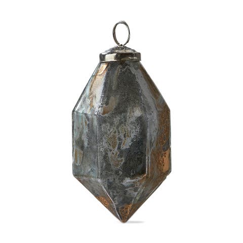 Lustrous Yellow Faceted Glass Ornament for Christmas Tree