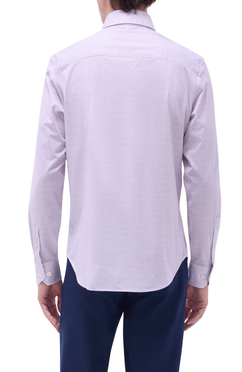 Bugatchi Devon Neat OoohCotton<sup>®</sup> Button-Up Shirt, Alternate, color, Dusty Pink