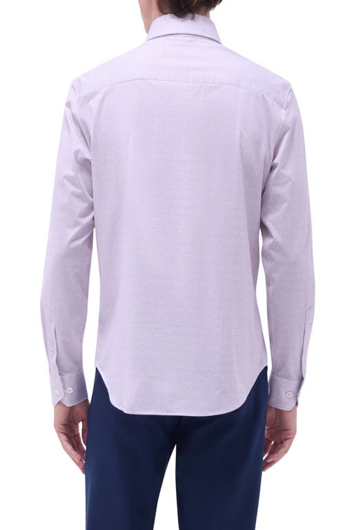 Bugatchi Devon Neat Ooohcotton® Button-up Shirt In Dusty Pink