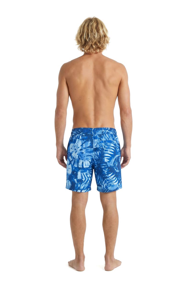 Spyder Palm Patchwork Volley Swim Shorts, Alternate, color, Surf Blue