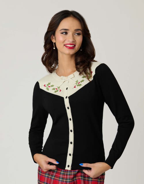 Smak Parlour 1960s Long Sleeve Cardigan In Black