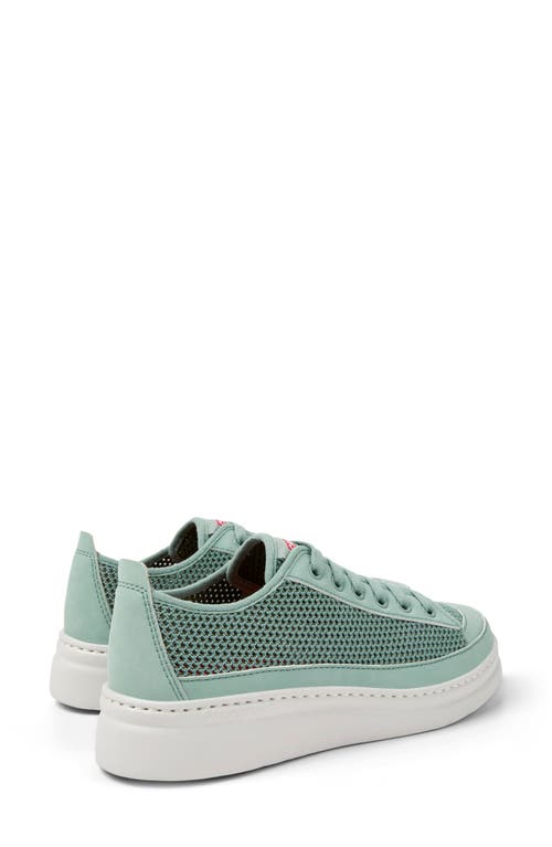 Camper Runner Up Perforated Platform Sneaker In Medium Green