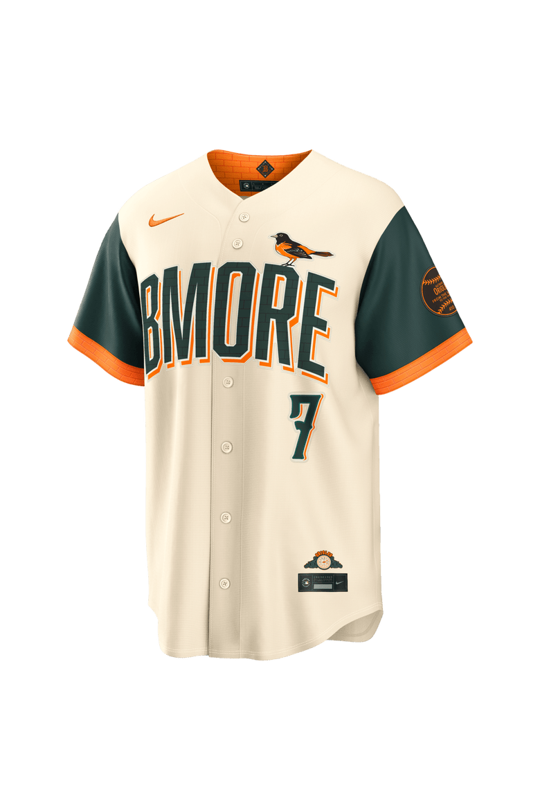 Men's Nike Jackson Holliday Cream Baltimore Orioles 2026 City Connect Stadium Jersey, Alternate, color, Cream
