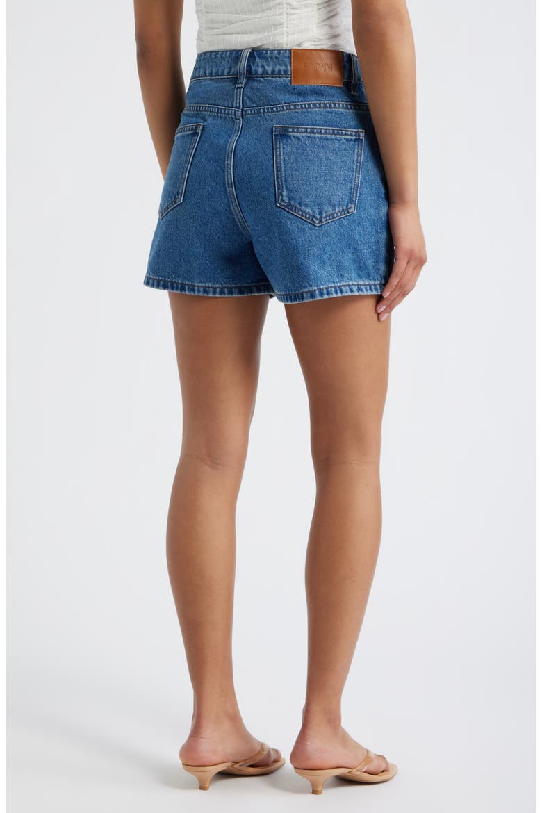 Tropicana High Waist Denim Shorts, Alternate, color, MID WASH