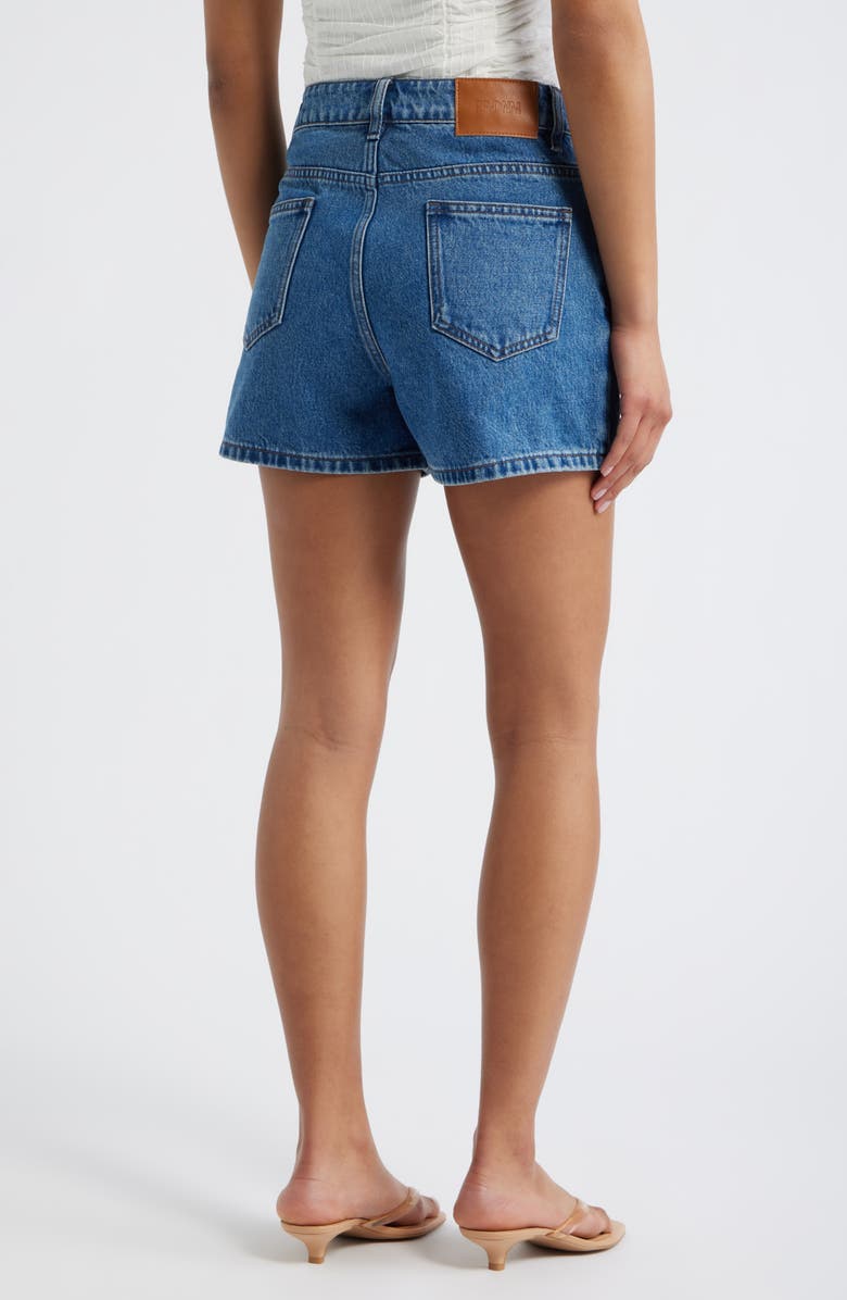 Princess Polly Tropicana High Waist Denim Shorts, Alternate, color, Mid Wash
