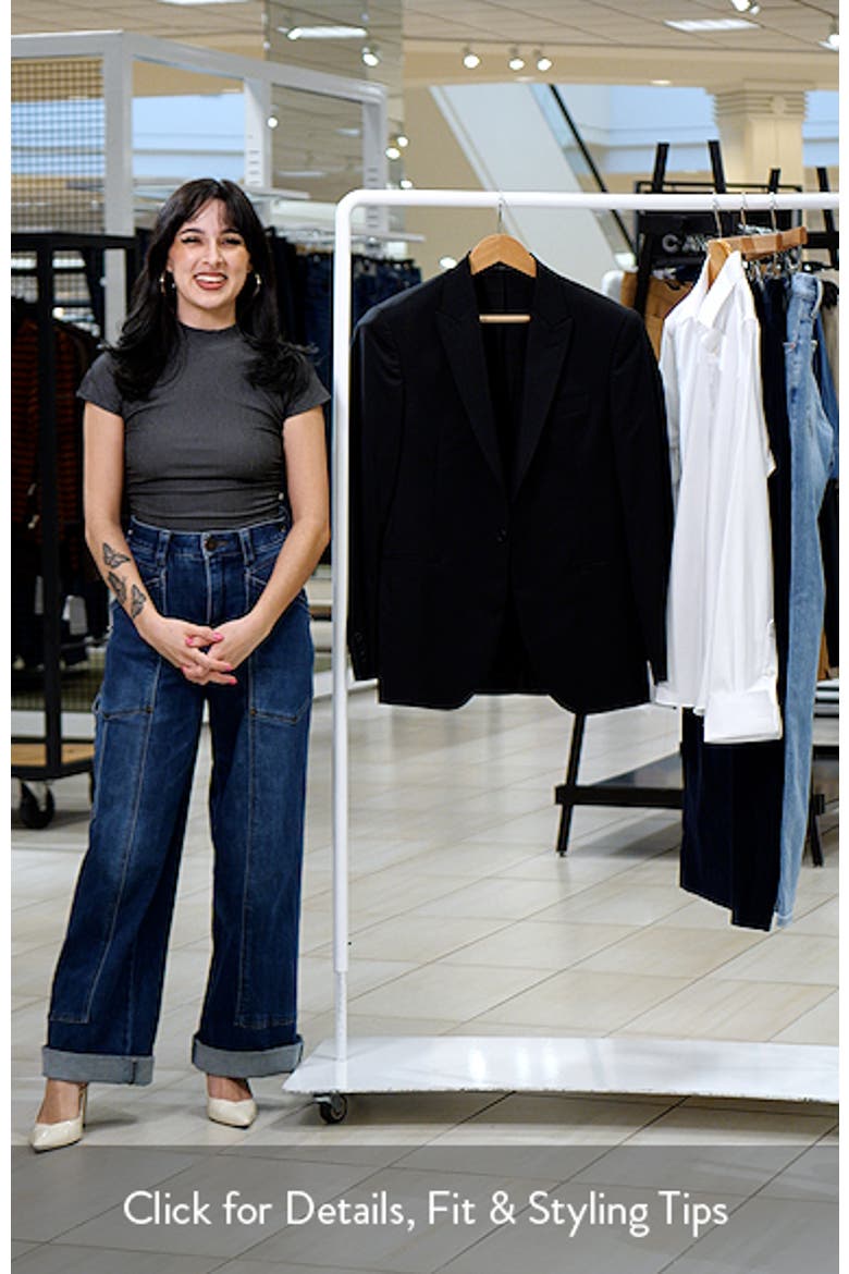 Ryder Peak Lapel Black Stretch Wool Tuxedo Jacket video