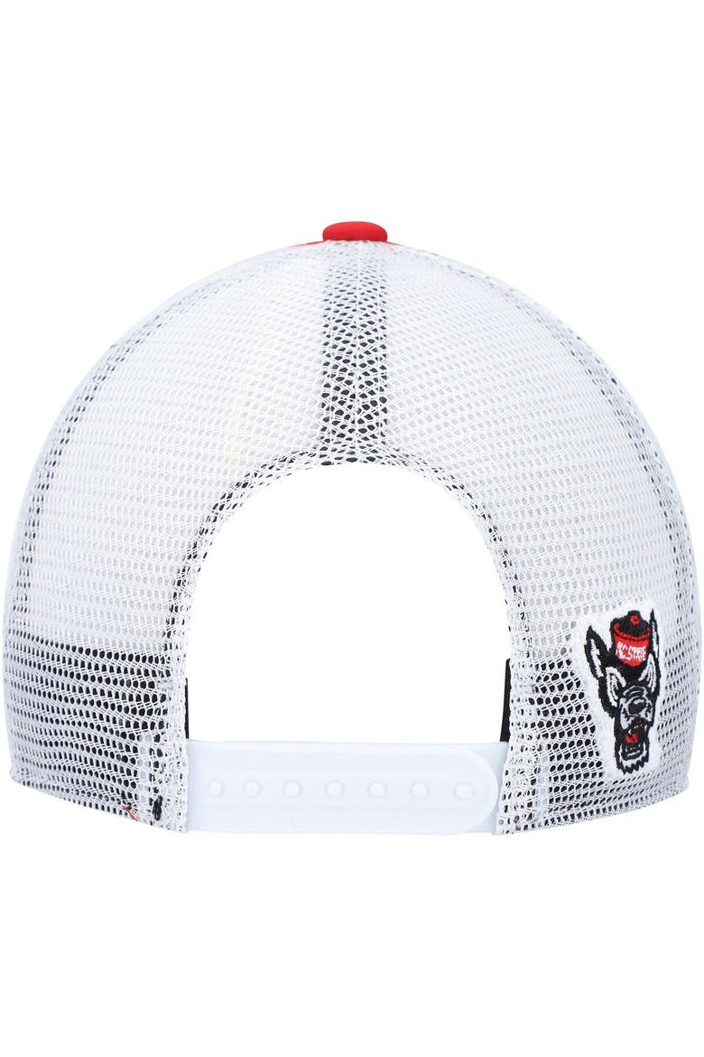 Men's adidas Red/White NC State Wolfpack Foam Trucker Snapback Hat, Alternate, color, Red