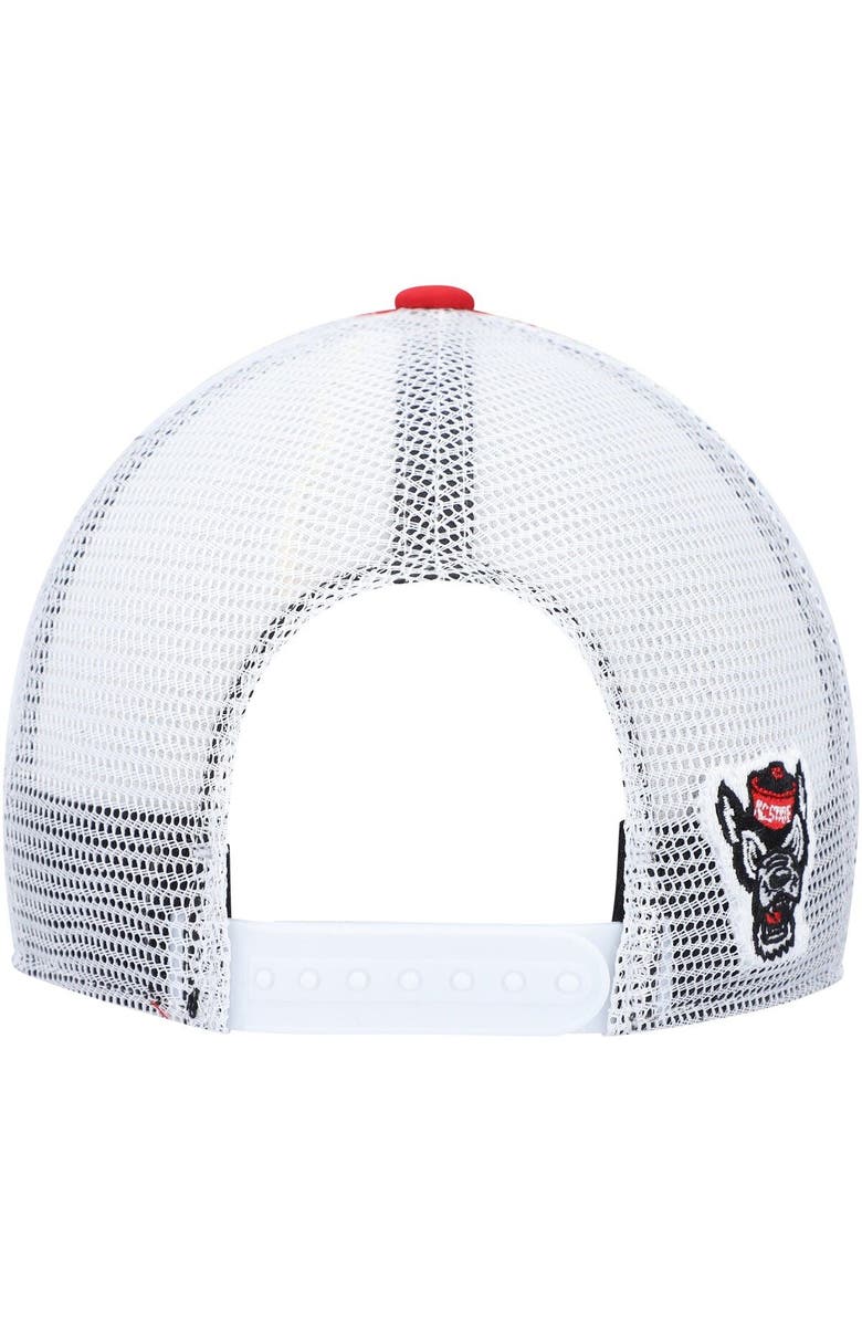 adidas Men's adidas Red/White NC State Wolfpack Foam Trucker Snapback Hat, Alternate, color, Red