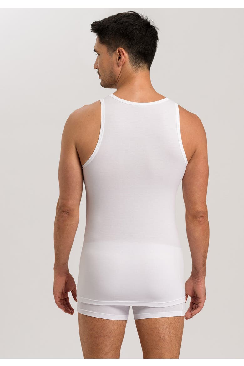 Cotton Superior Fitted Cotton Tank Top, Alternate, color, White