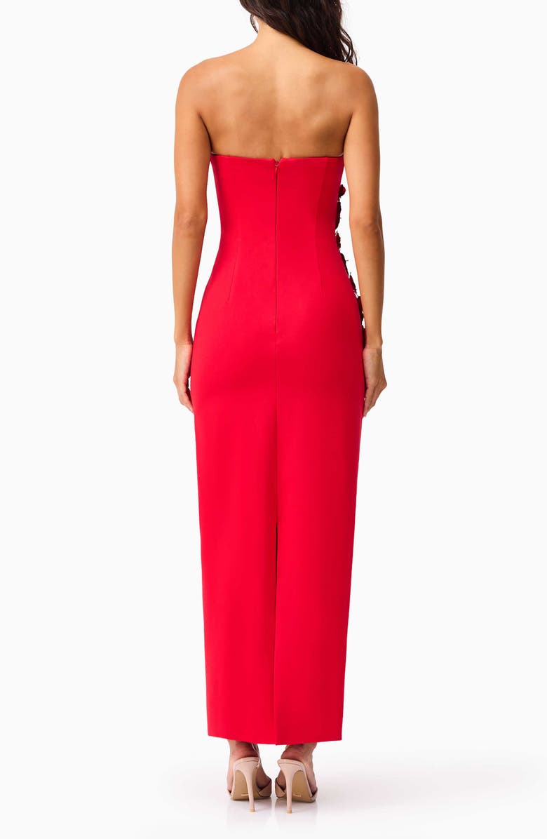 Elliatt Yasmine Strapless Embellished Ponté Gown, Alternate, color, Red