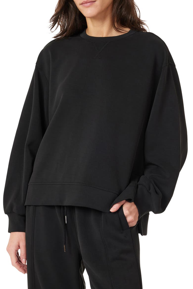 Crewneck Pullover, Main, color, BLACK NIGHT