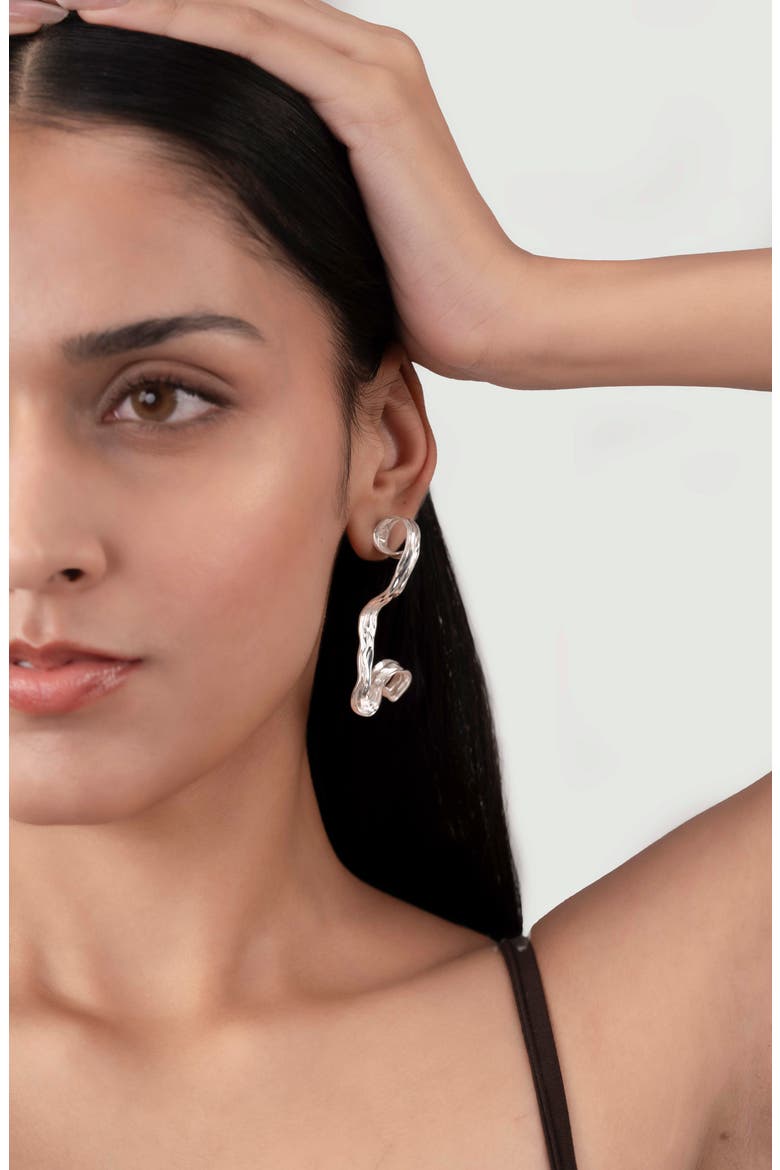 Naisa Drop Earrings, Alternate, color, SILVER