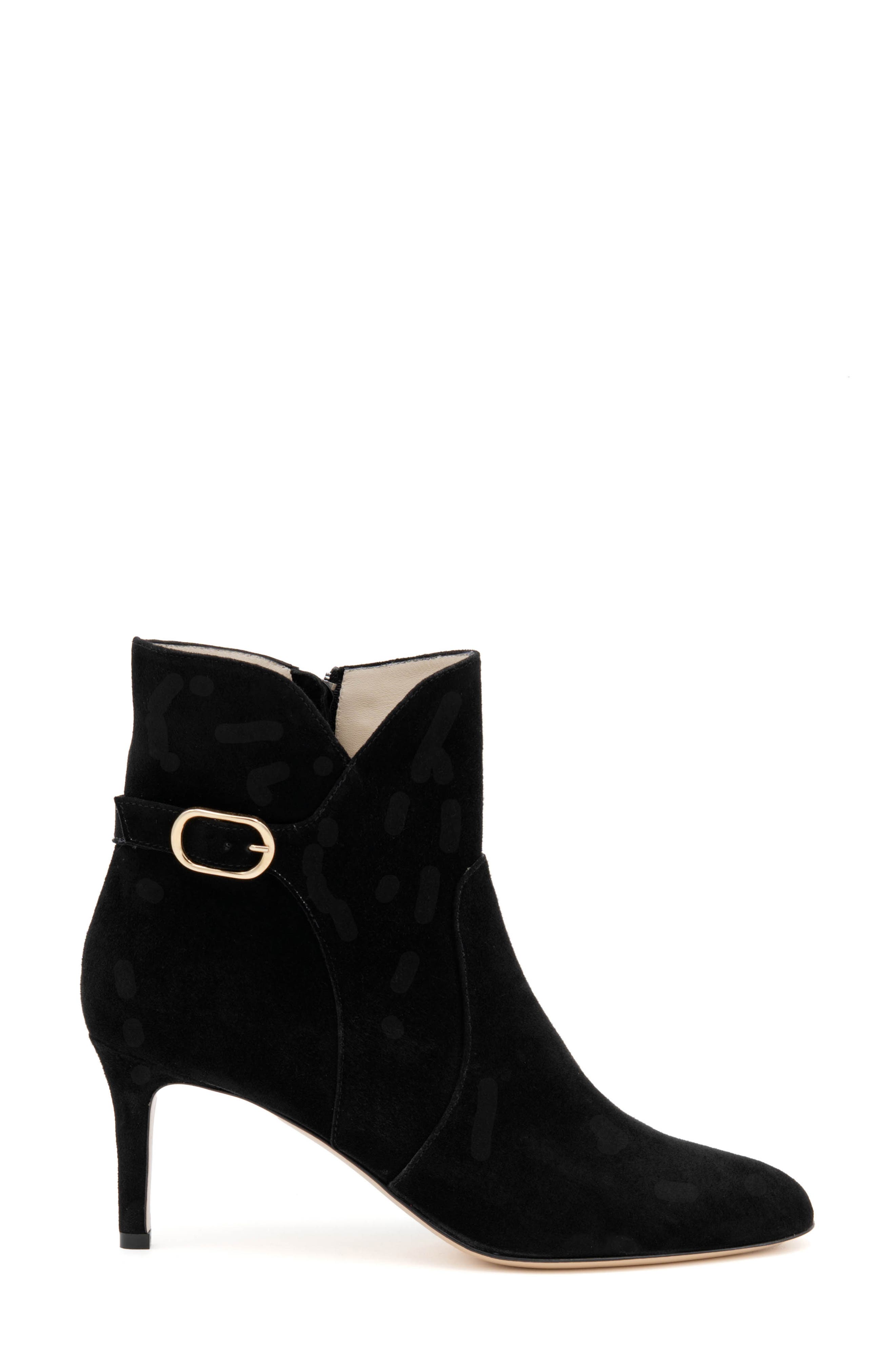 Amalfi by Rangoni Lucario Bootie, Alternate, color, Black Cashmere Gold Buckle