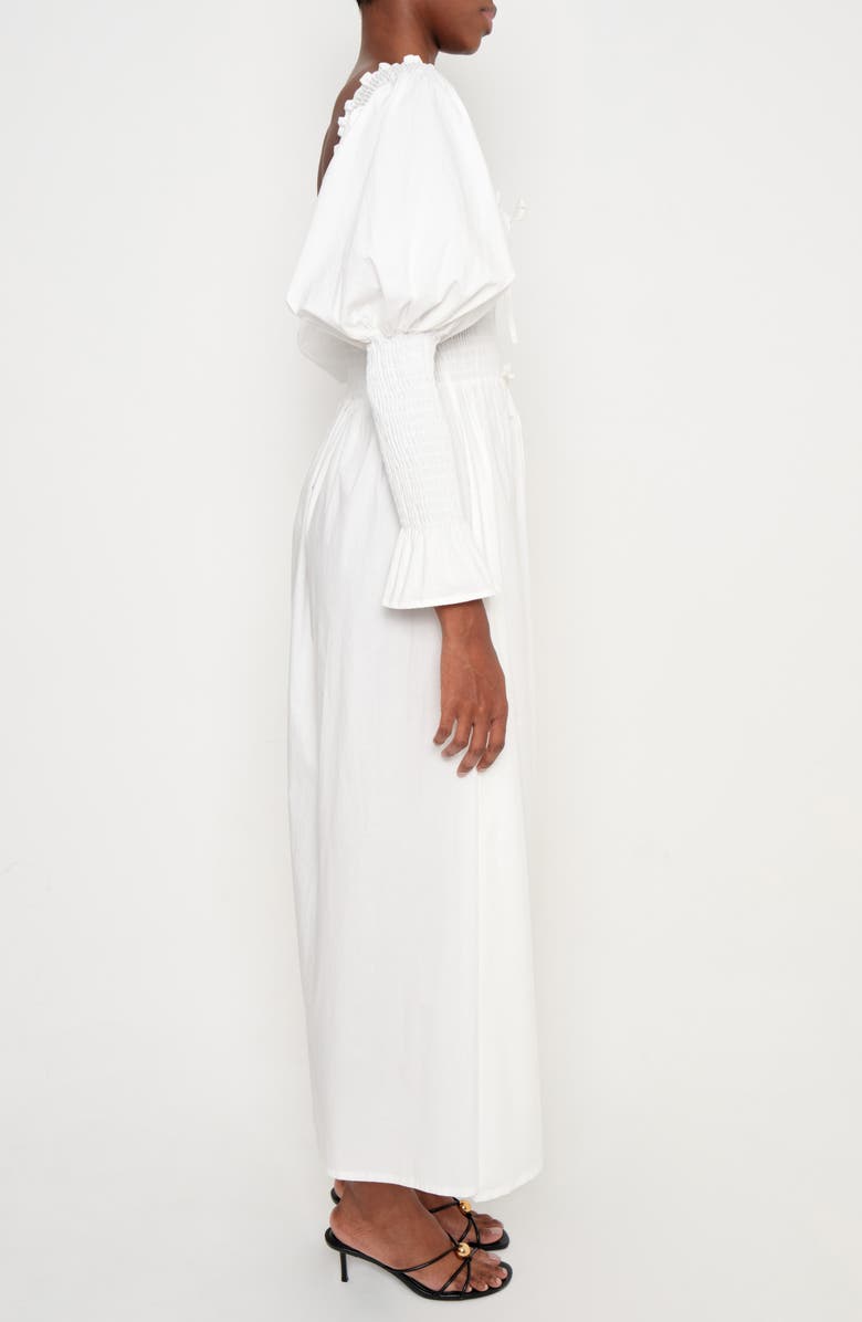 The Lulo Project The Honor Smocked Long Sleeve Maxi Dress, Alternate, color, Crudo