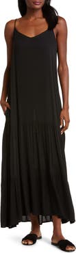 Elan Tiered Gauze Cover-Up Maxi Dress