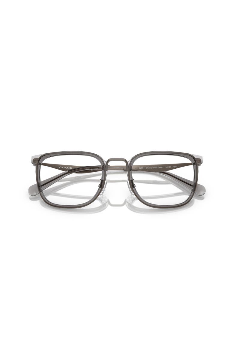 COACH 53mm Square optical glasses, Alternate, color, Grey