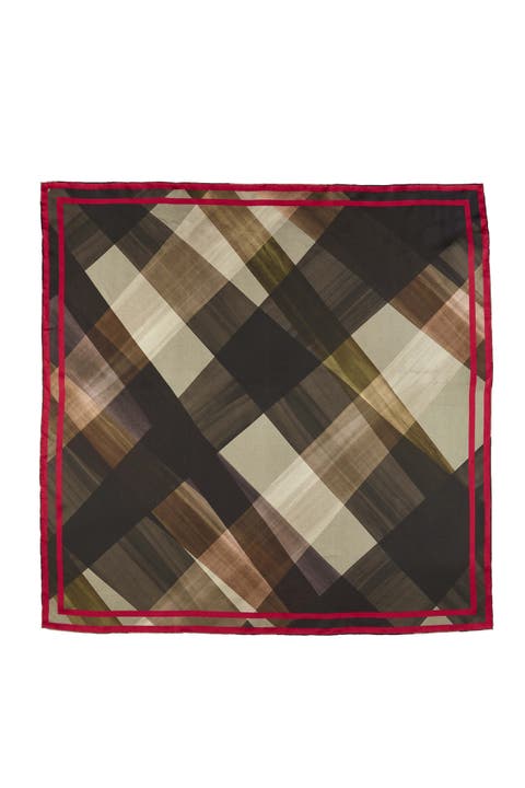 Bias Plaid Print Scarf
