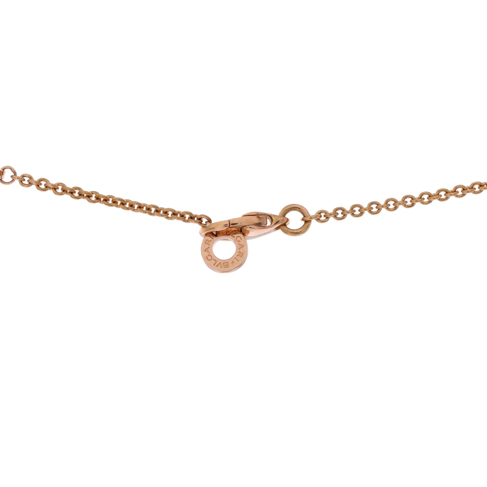 B.Zero1 Open Design Legend Zaha Hadid Pendant Necklace 18K Rose Gold with Diamonds, Alternate, color, Metallic Gold