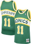 Mitchell & Ness Men's Mitchell & Ness Detlef Schrempf Green Seattle SuperSonics 1994/95 Hardwood Classics Swingman Jersey