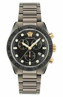 Greca Dome Chronograph Bracelet Watch, 43mm