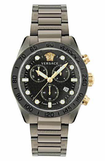 Greca Dome Chronograph Bracelet Watch, 43mm