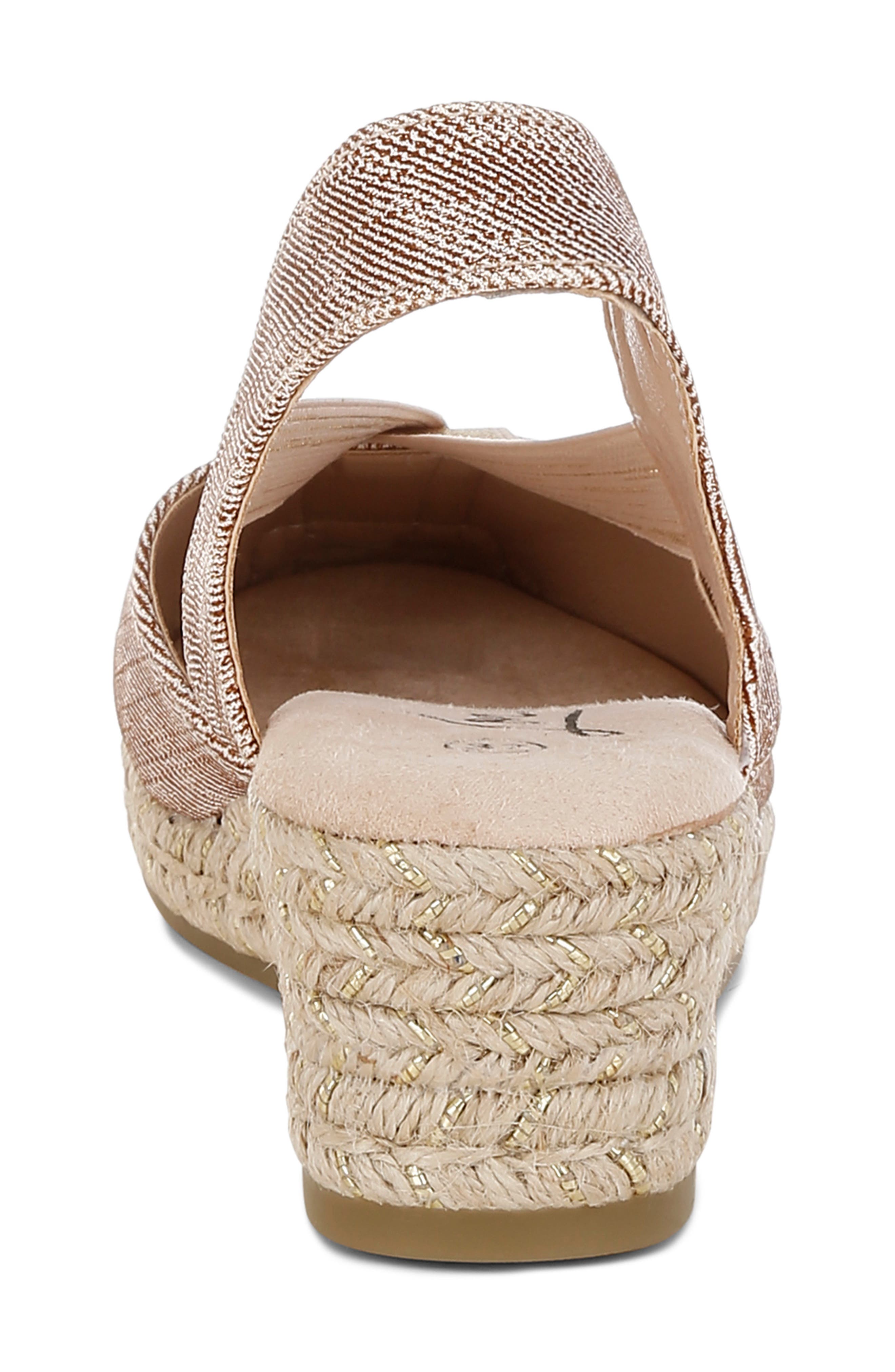 LONDON RAG Port Side Metallic Espadrille Platform Wedge Pump, Alternate, color, Blush