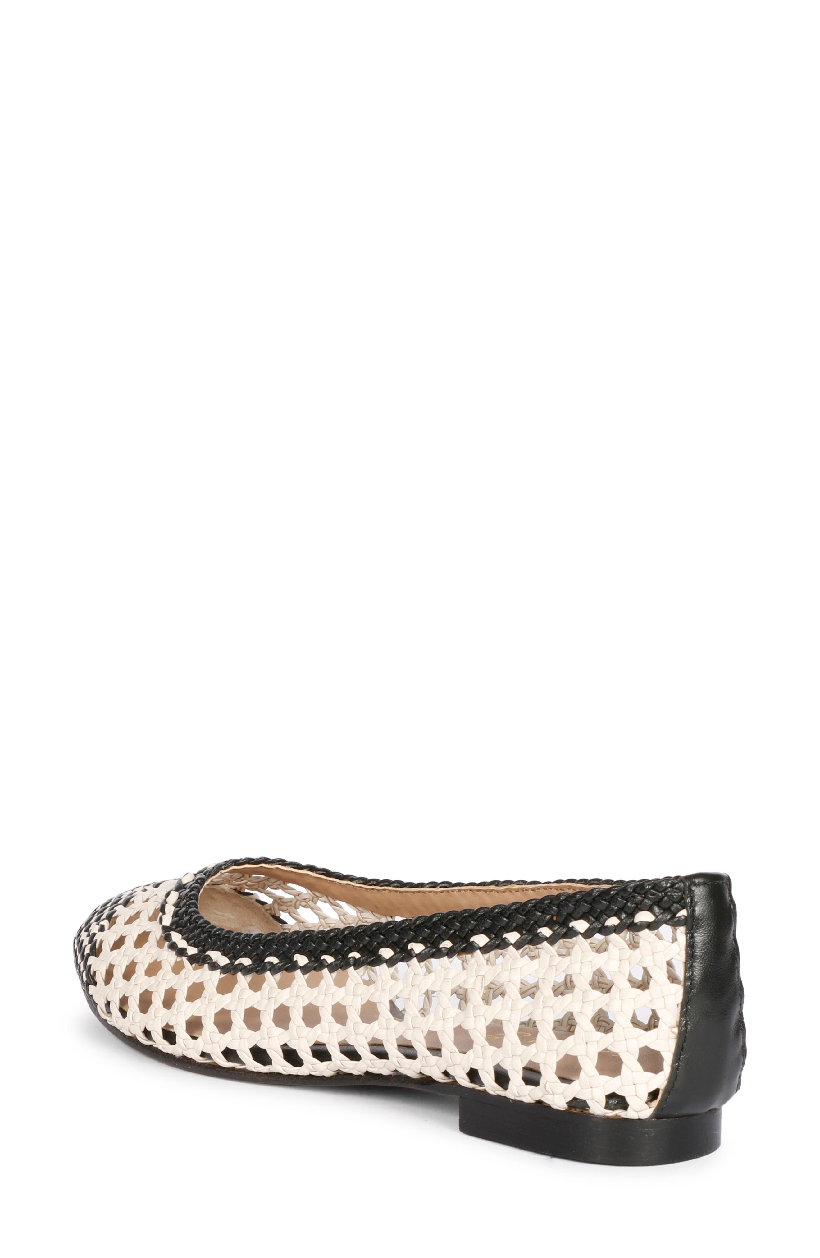 SAINT G Via Woven Flat, Alternate, color, Black Ivory