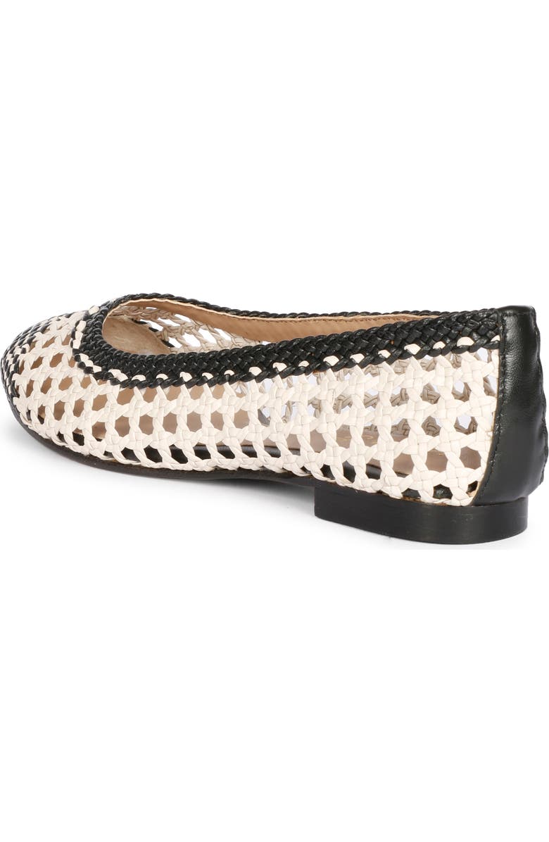 SAINT G Via Woven Flat, Alternate, color, Black Ivory