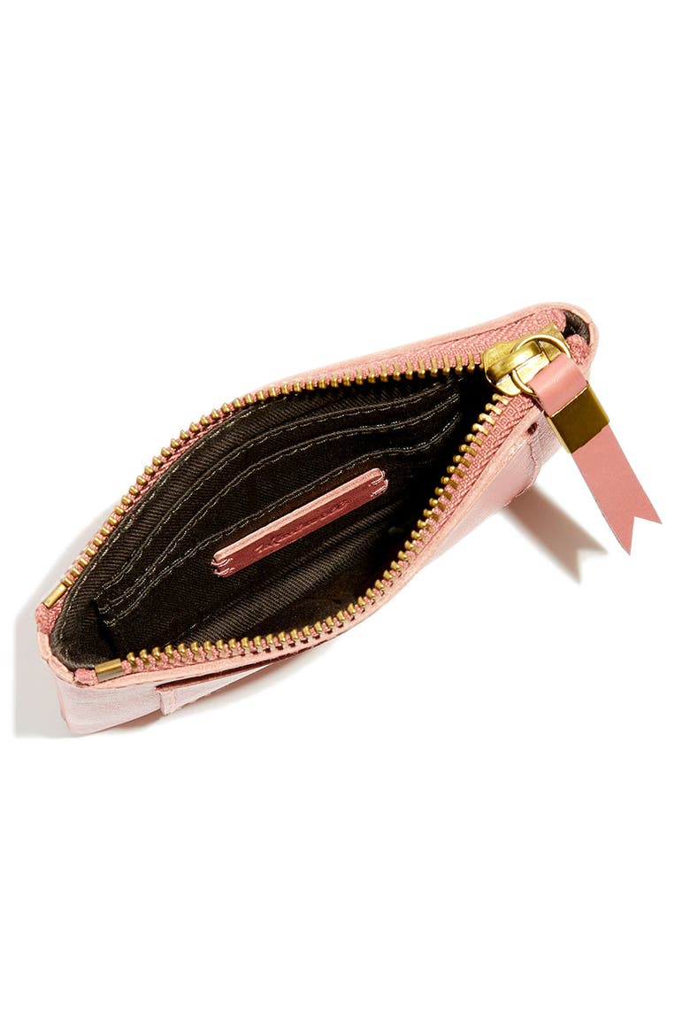 Leather Pocket Pouch Wallet, Alternate, color, VINTAGE QUARTZ