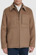 Cole Haan Felt Zip Front Shirt Jacket
