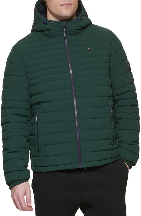 Stretch Quilted Hooded Jacket