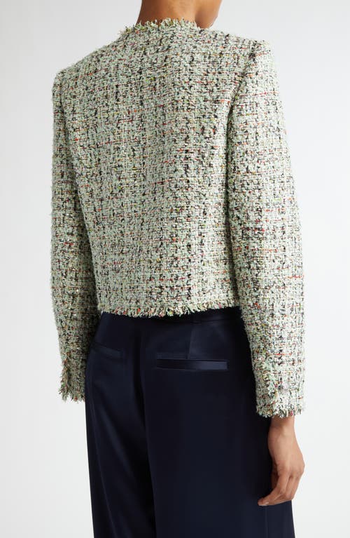 Cinq À Sept Anya Christie Metallic Tweed Jacket In Green