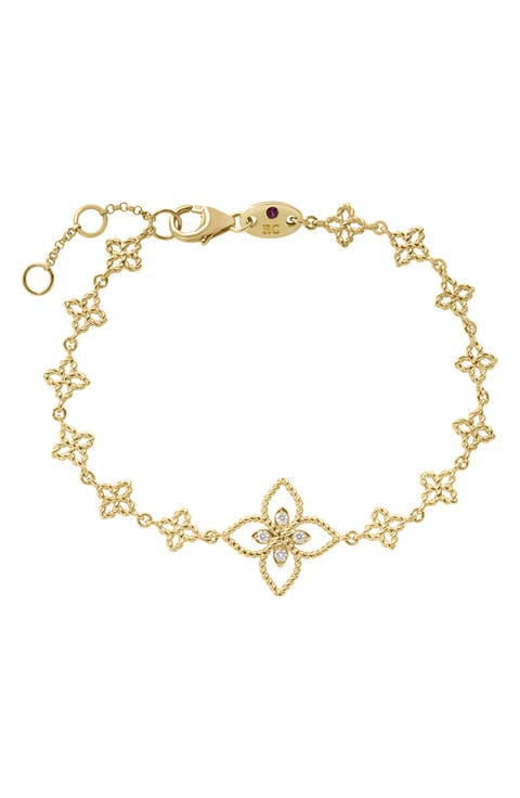 Principessa Diamond Flower Station Bracelet
