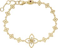 Roberto Coin Principessa Diamond Flower Station Bracelet