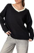 EDIKTED Contrast V-Neck Sweater