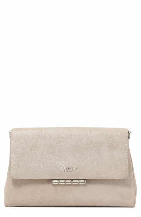 Kate Spade New York grace glitter suede clutch