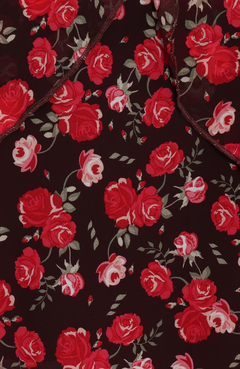 Petal & Pup Zorina Sleeveless Chiffon Top, Alternate, color, Brown Floral