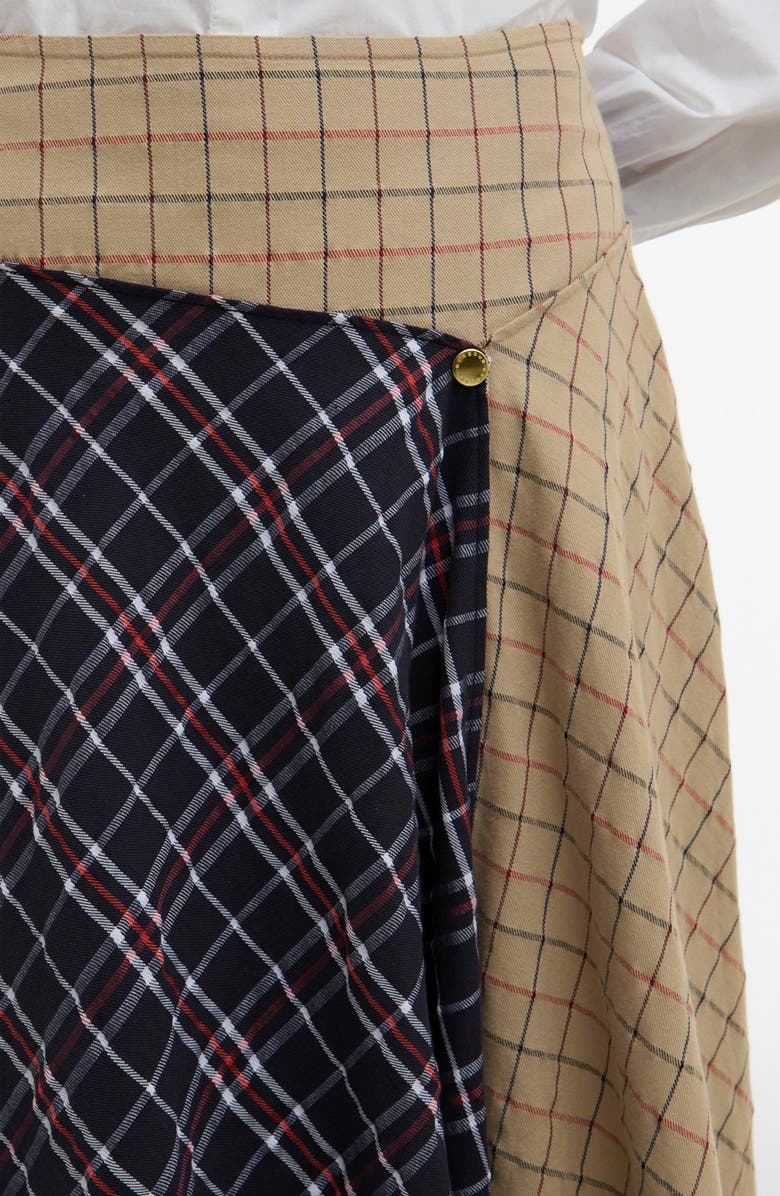 Barbour Dalbury Mix Tartan Asymmetric Maxi Skirt, Alternate, color, 