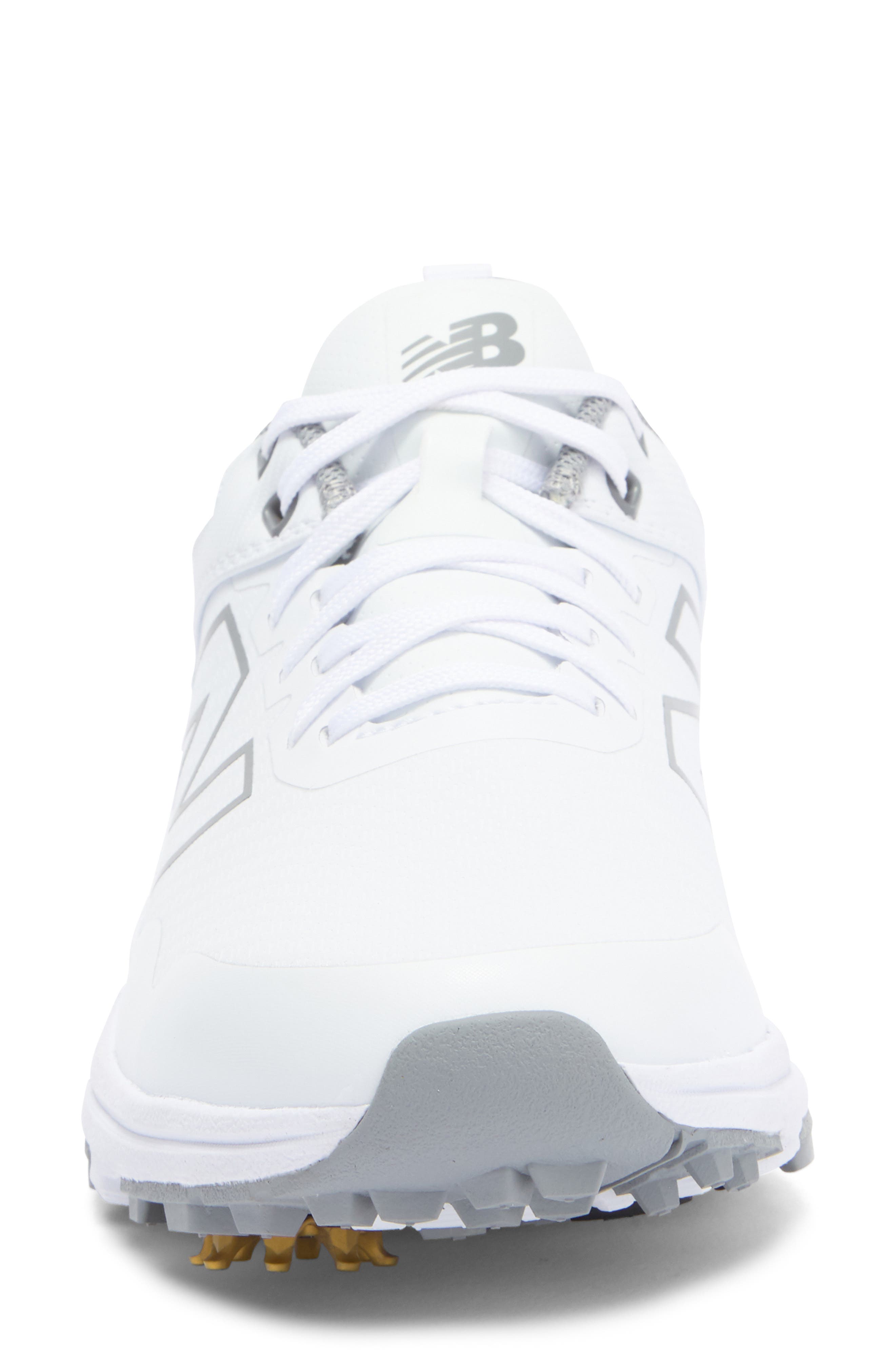 NEW BALANCE GOLF Brighton v2 Waterproof Golf Shoe, Alternate, color, White / Grey