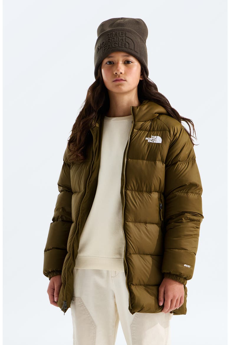 Kids' Hydrenalite 600-Fill-Power Down Hooded Parka, Alternate, color, CARAWAY SEED