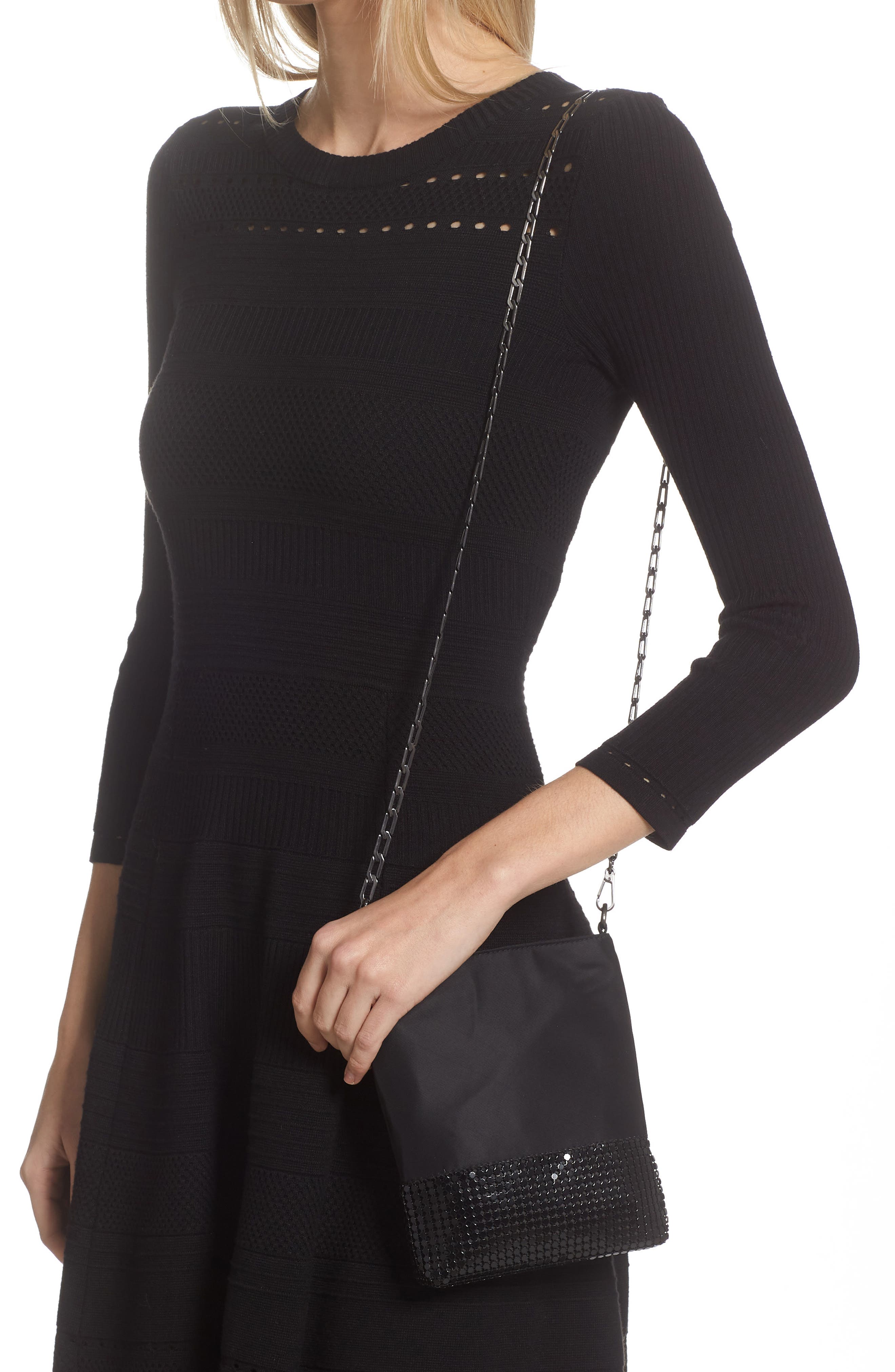 Azure North/South Crossbody, Alternate, color, BLACK