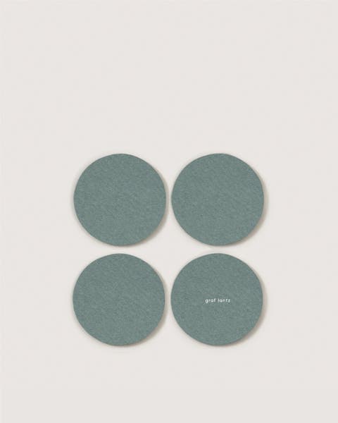 Bierfilzl Merino Wool Round Coaster Solid 4 Pack