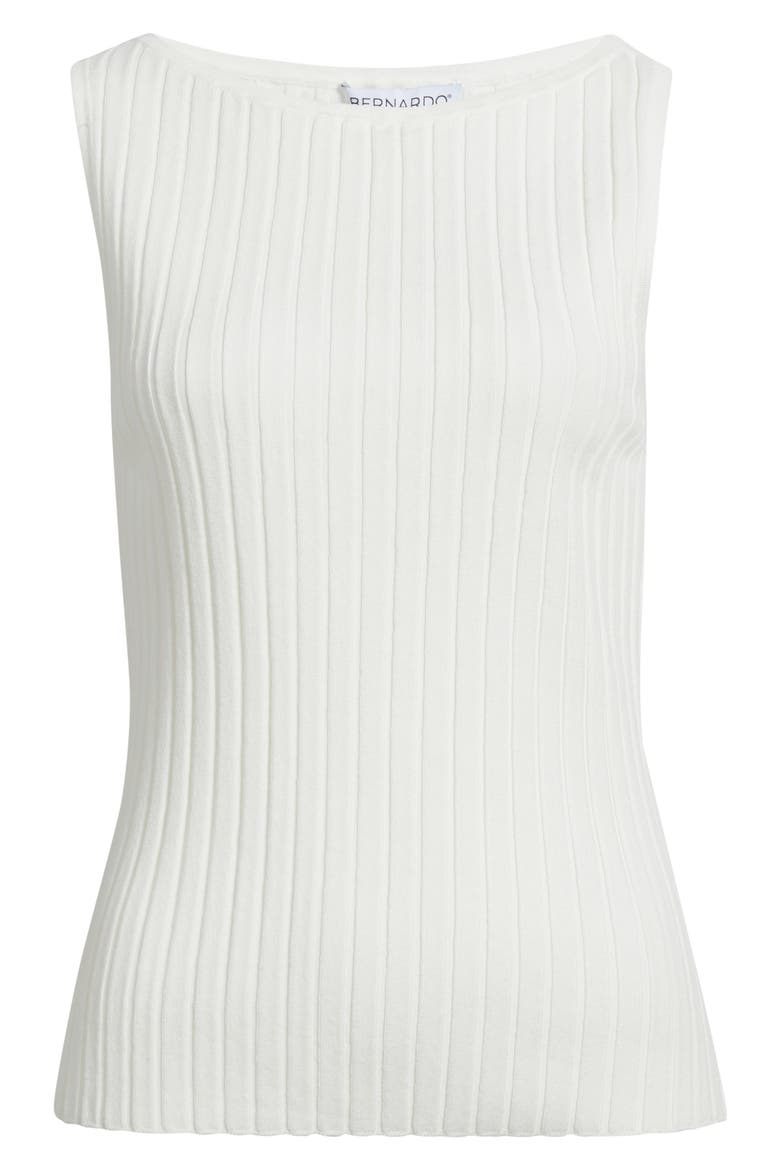 Bateau Neck Rib Tank, Alternate, color, BRIGHT WHITE