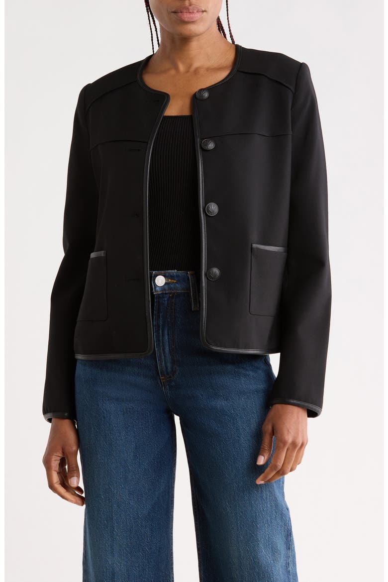 Mira Wool Blend Jacket, Main, color, BLACK