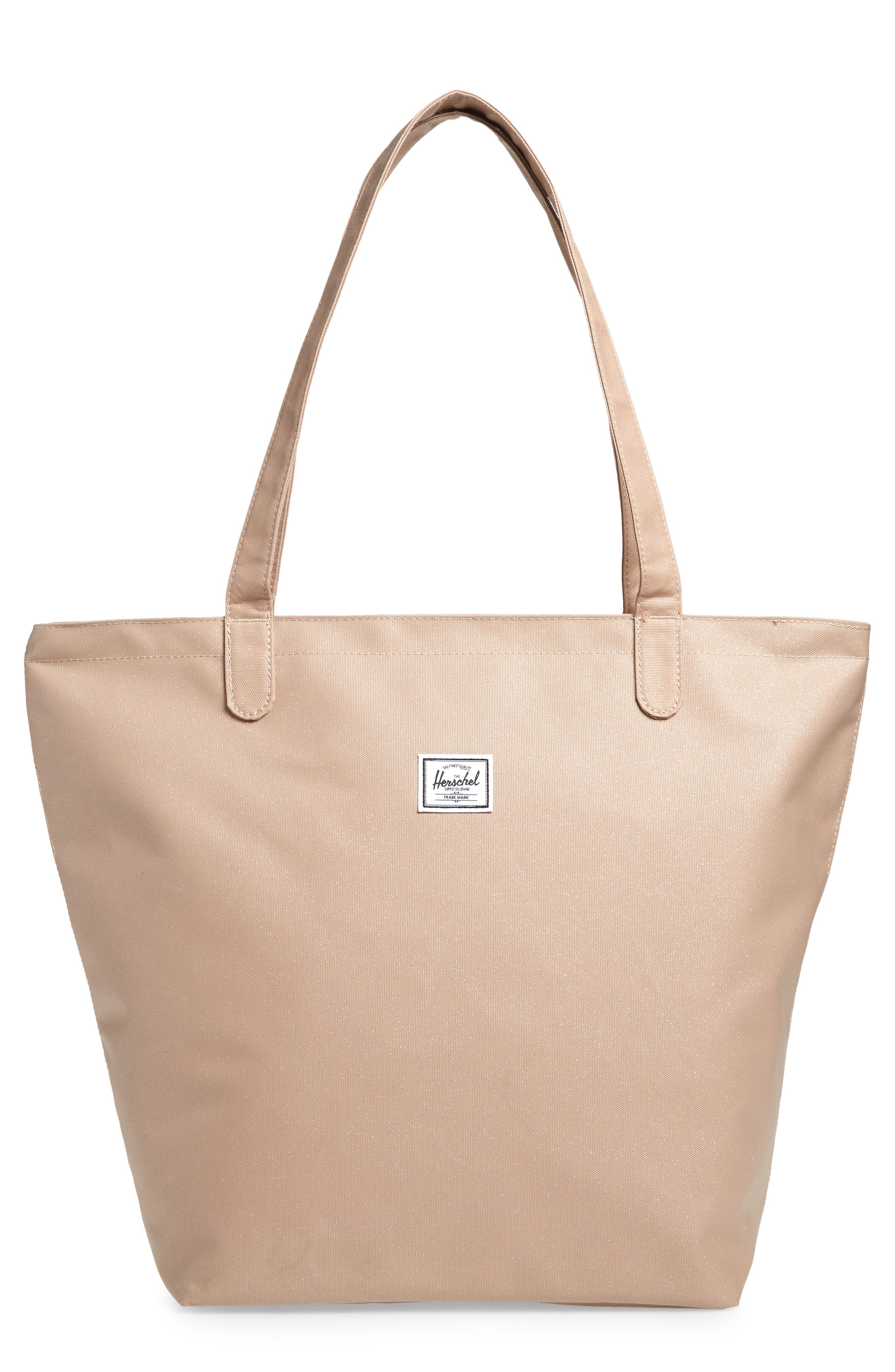 Mica Canvas Tote, Main, color, GILDED BEIGE SPARKLE