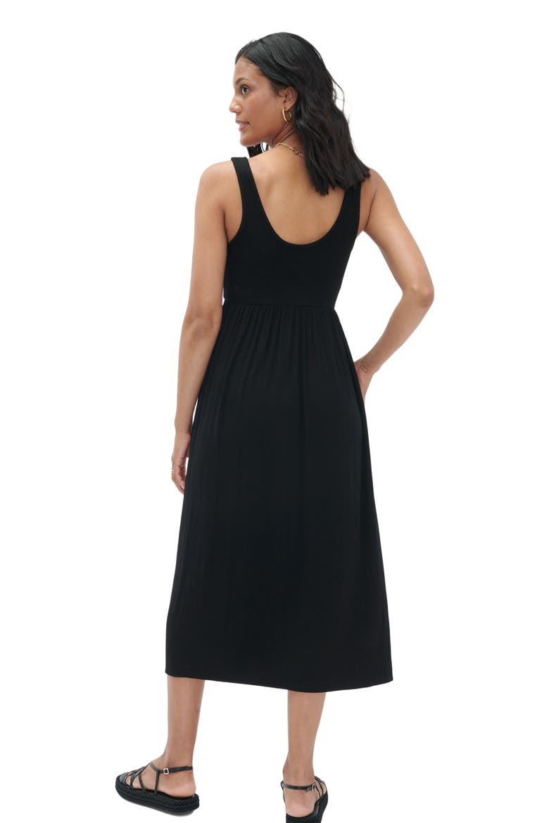 The Softest Rib Nursing Tank Dress, Alternate, color, Black