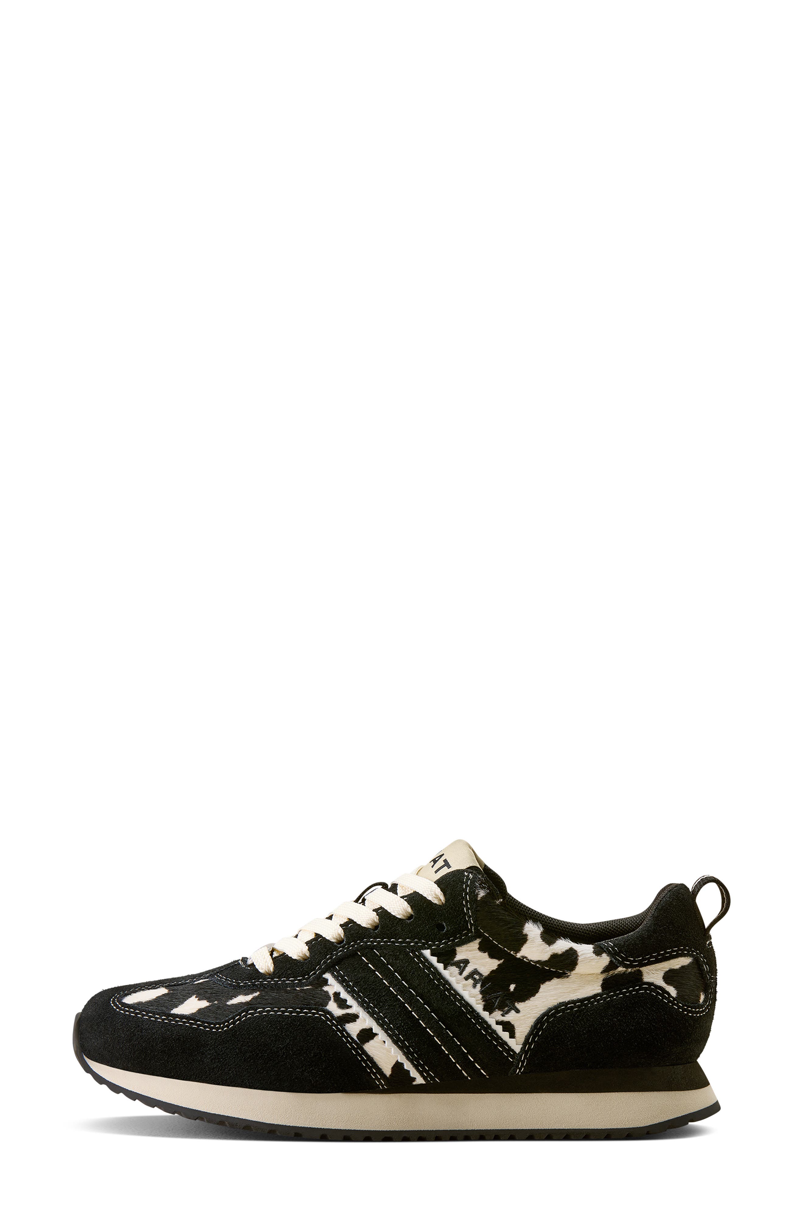 Ranch Runner Genuine Calf Hair Sneaker, Alternate, color, BLACK SUEDE